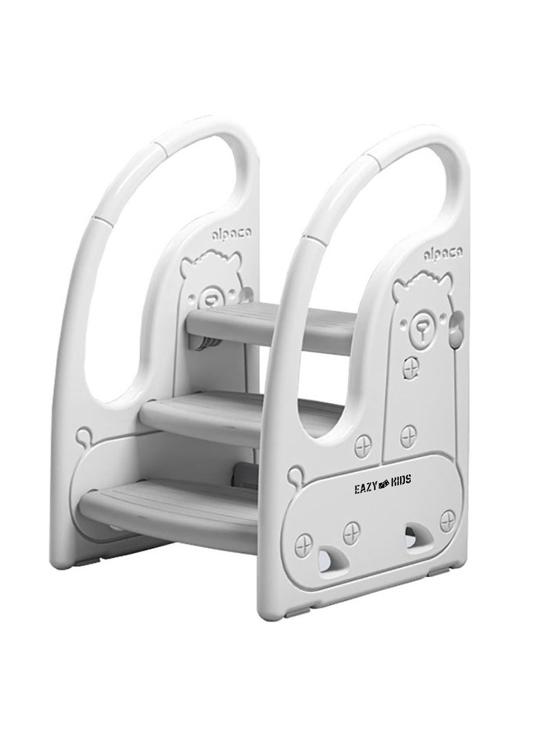 Eazy Kids Eazy Kids 3 Step Stool-Grey  - Image 1