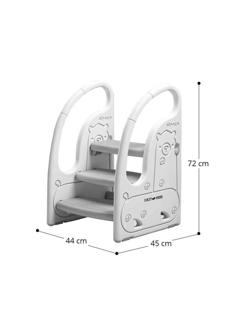 Eazy Kids 3 Step Stool-Grey