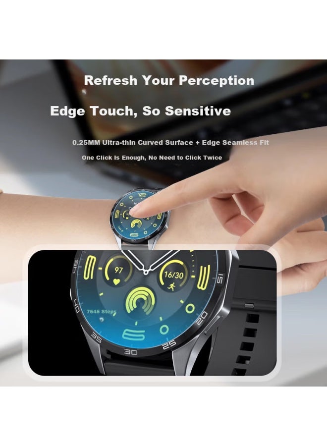 Langling Suitable For Huawei Watch Gt3 Pro Protective Film Huawei Watch Gt3 Pro/2 Pro Watch Tempered Film High Definition Full Coverage Anti-drop Scratch-resistant Light Fingerprint 46mm - Image 4