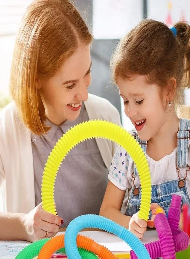 GOMNIK Pop Tubes Fidget Toy - 12 Pcs Pull & Stretch Sensory Tubes for Kids & Adults, ADHD, Autism Relief, Stress & Anxiety Relief Toys, Party Favors (Pack of 12) - Image 2