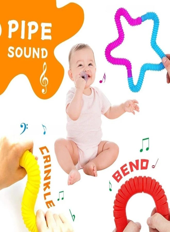 GOMNIK Pop Tubes Fidget Toy - 12 Pcs Pull & Stretch Sensory Tubes for Kids & Adults, ADHD, Autism Relief, Stress & Anxiety Relief Toys, Party Favors (Pack of 12) - Image 5
