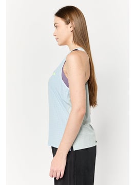 Adidas Women Sportswear Fit Sleeveless Training Tank Top, Blue  - Image 2
