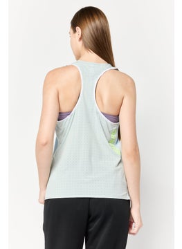 Adidas Women Sportswear Fit Sleeveless Training Tank Top, Blue  - Image 4