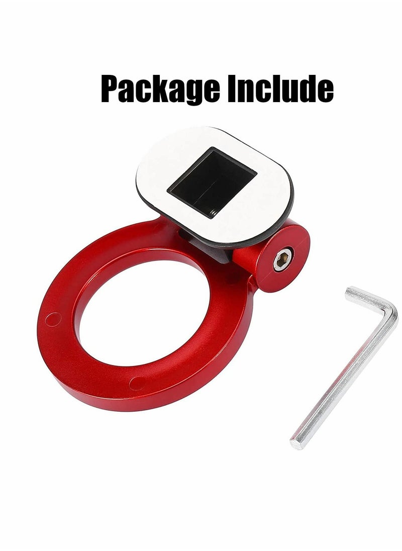 Y&D - Tow Hook Kit Universal Red Ring Shaped Car Hook Track Racing Style Aesthetic Decoration Compatible With Any Car/SUV/Truck (Not Functional Decorative Purpose ONLY) - Image 1