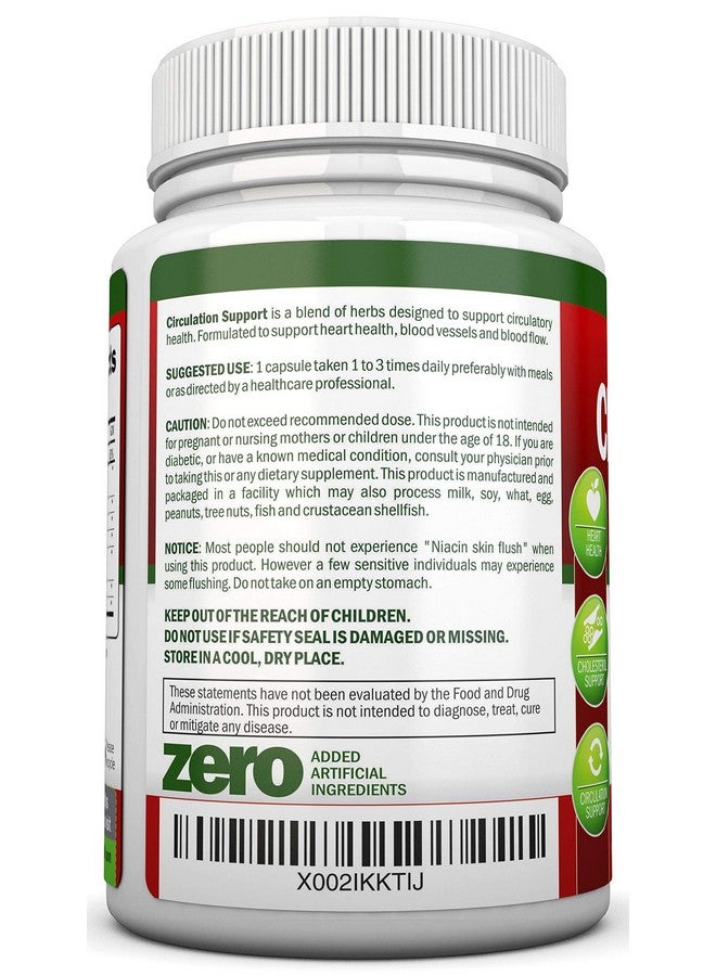 NutriONN Blood Circulation Support - All Herbal Supplement For Healthy Blood Flow, Arteries & Veins - Promotes Leg Comfort - With Hawthorn, Niacin, L-Arginine, Butcher’s Broom, Cayenne Pepper, Horse Chestnut - Image 2