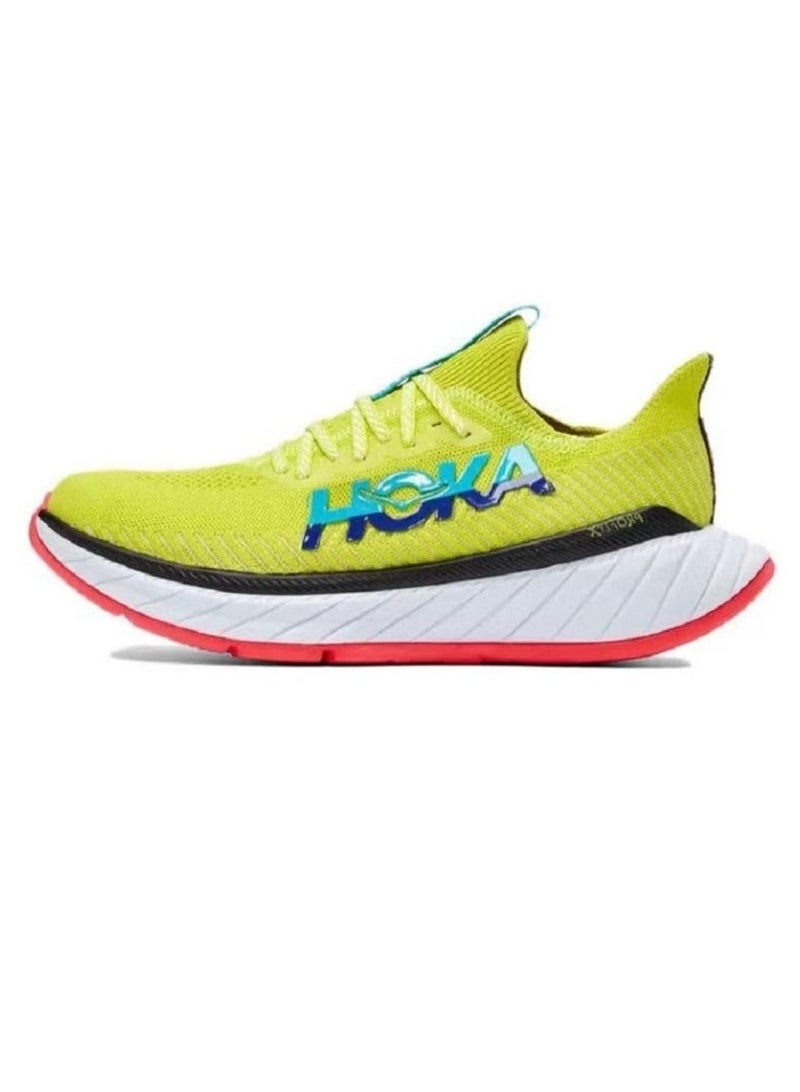 Hoka One One Carbon X3 Outdoor Running Sneakers Green/Blue - Image 1
