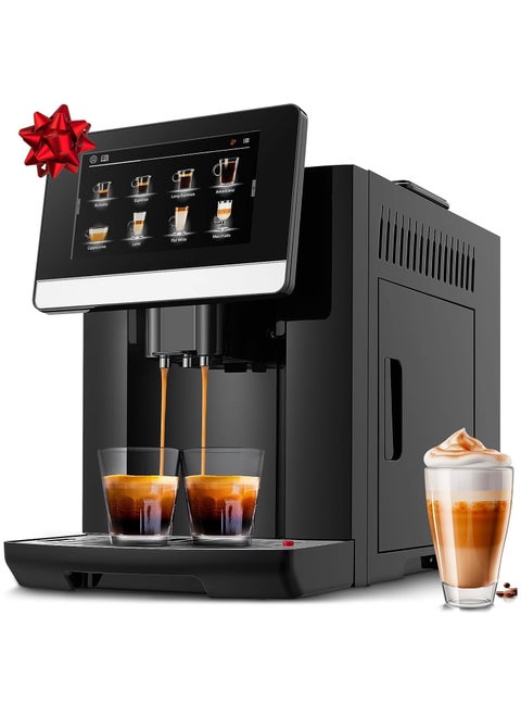Automatic Coffee Maker Large lcd Display with integrated grinder1550 Watt Black