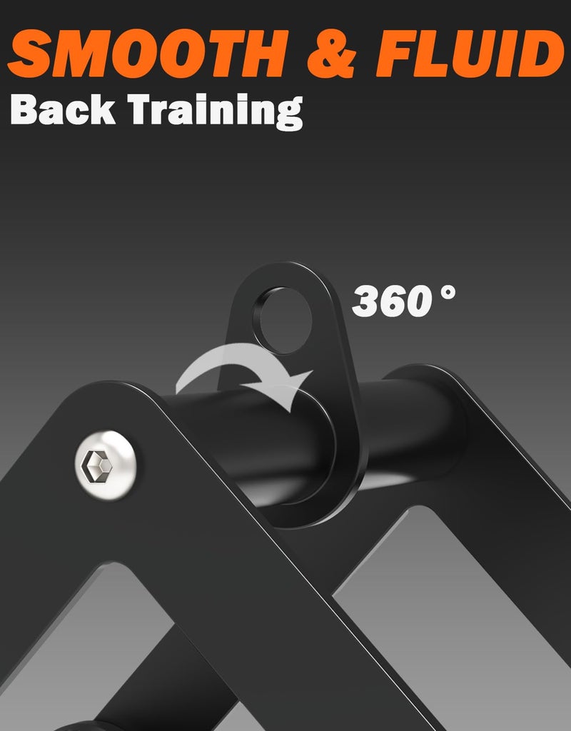 Fitarc Double D Row Handle Cable Attachments for Gym, Non-Slip V Bar Attachment for Home Gym Equipment, T Bar Row Attachment for Back Training, LAT Pulldown Attachments and Cable Machine Attachment - Image 2