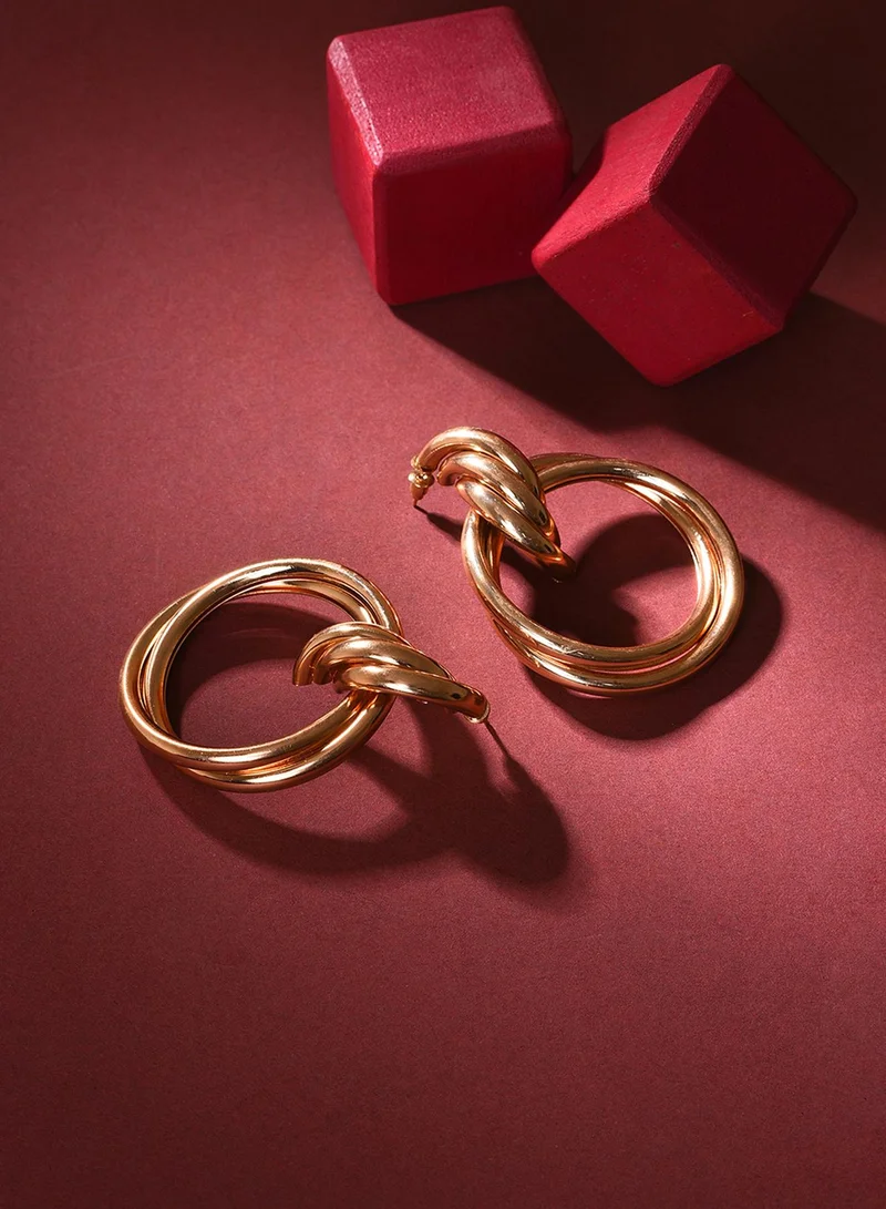 SOHI Contemporary Artificial Hoop Earring Jewellery