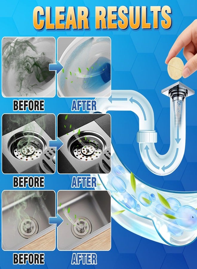 HORSEFISH TOOL Garbage Disposal Cleaner and Deodorizer Tablets, 25 Pack Sink Cleaner Tablet, Powerful Foam Drain Cleaner, Effectively Removes Residue, Grime and Odors for Kitchen, Bathroom, Toilet, 1 Year Supply - Image 4