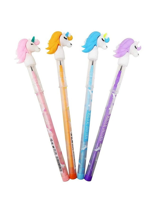 SAMVARDHAN 5pcs Pop It Fidget Diary Pop It Pencil Pouch with Stationery Unicorn Pen, Pencil and Desinger Eraser Birthday Gift Set School Stationer - Image 5