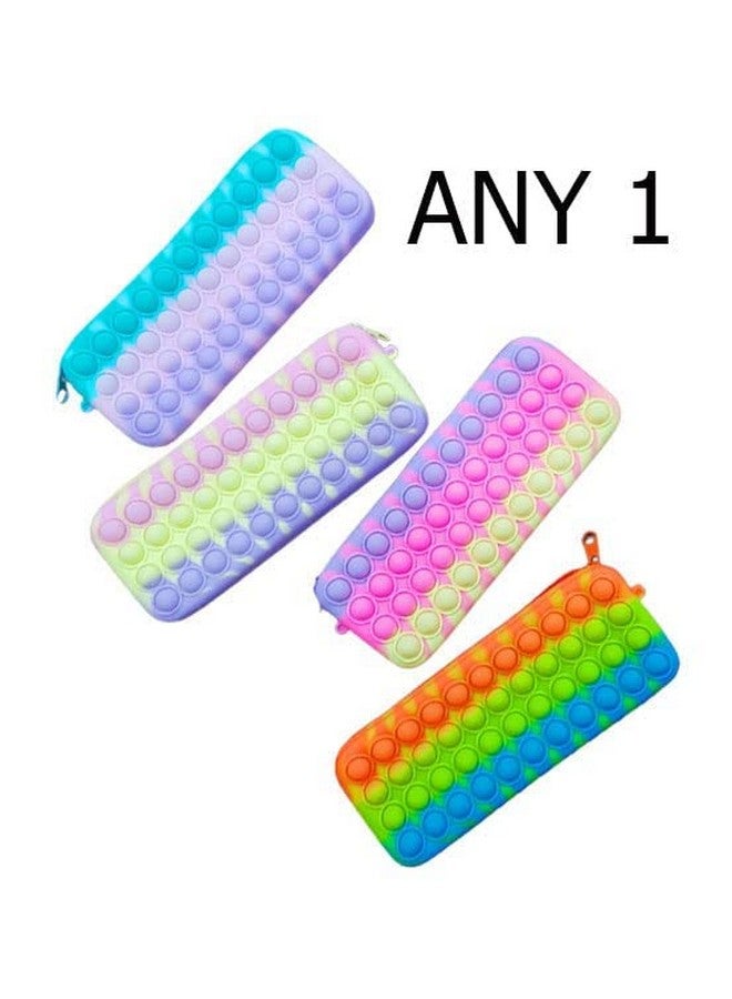 SAMVARDHAN 5pcs Pop It Fidget Diary Pop It Pencil Pouch with Stationery Unicorn Pen, Pencil and Desinger Eraser Birthday Gift Set School Stationer - Image 3
