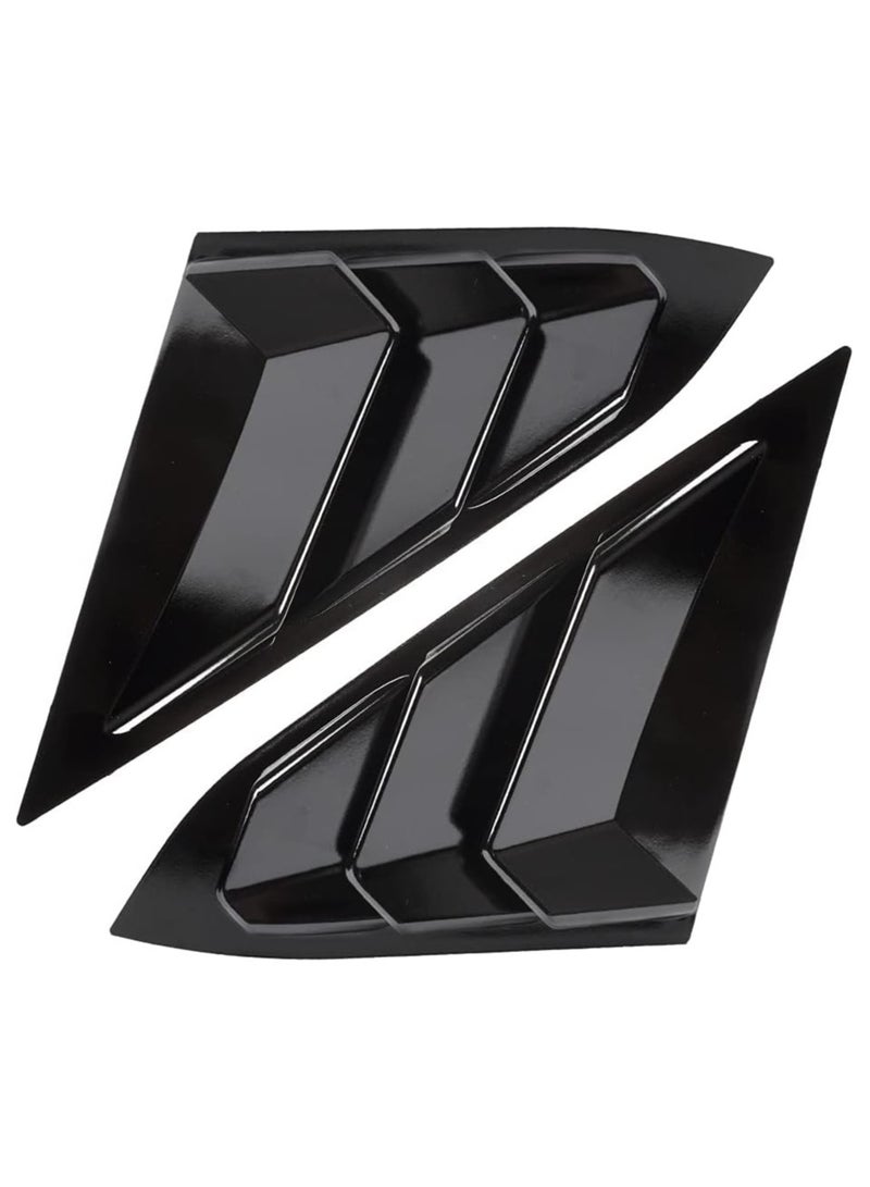 Rear Side Window Louvers for Honda Civic Sedan 2016-2021 – Glossy Black Sport Style Air Vent Scoop Cover, Durable & Stylish Exterior Accessories - Image 2