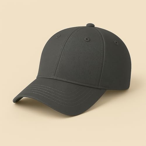 ENCIGER Unisex Adjustable Baseball Cap Pack of 2 - Solid Color, Breathable, Stylish Cotton Caps for Men & Women - Outdoor Sports, Travel, Casual Wear (Grey) - Image 2
