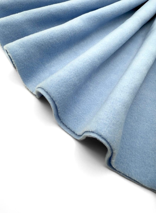 EOVEA - Polar Fleece Fabric by The Yard - Soft Anti-Pill, Warm & Cozy Material for Blankets, Clothing, Crafts, Pet Beds & DIY Sewing - 60” Wide, Solid (Baby Blue, 1/2 Yard) - Image 2