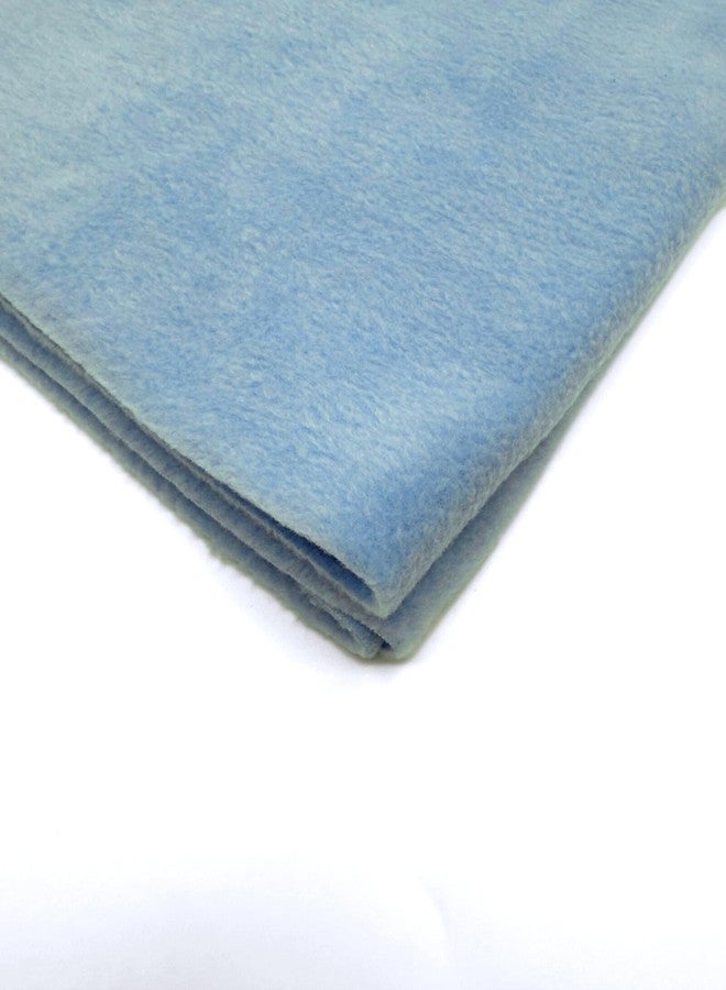 EOVEA - Polar Fleece Fabric by The Yard - Soft Anti-Pill, Warm & Cozy Material for Blankets, Clothing, Crafts, Pet Beds & DIY Sewing - 60” Wide, Solid (Baby Blue, 1/2 Yard) - Image 3