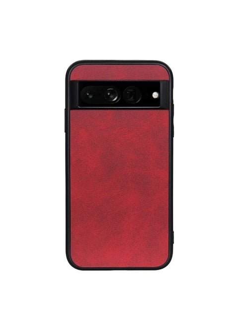 Case Cover For For Google Pixel 7 Pro Accurate Hole Two-color Calf Texture PU Phone Case(Red)
