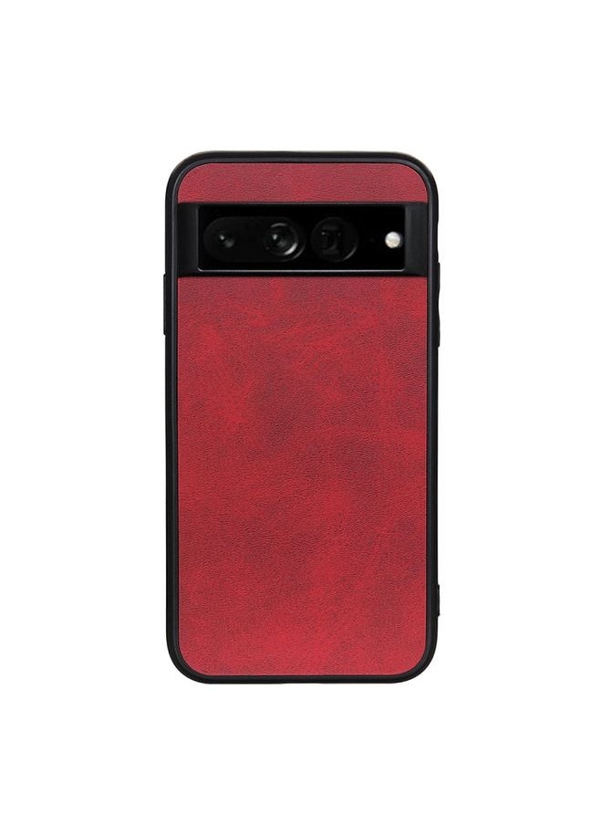 Case Cover For For Google Pixel 7 Pro Accurate Hole Two-color Calf Texture PU Phone Case(Red)