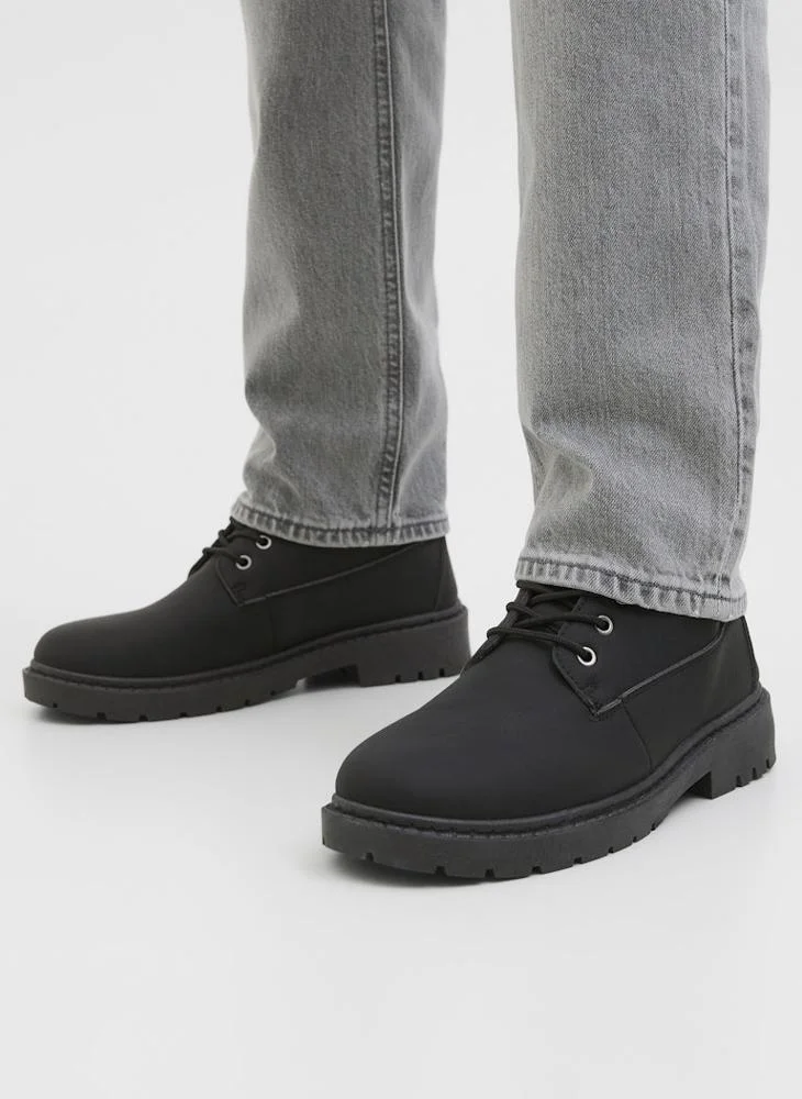 JACK & JONES Black Lace up Ankle Boots for Men | Best Price UAE