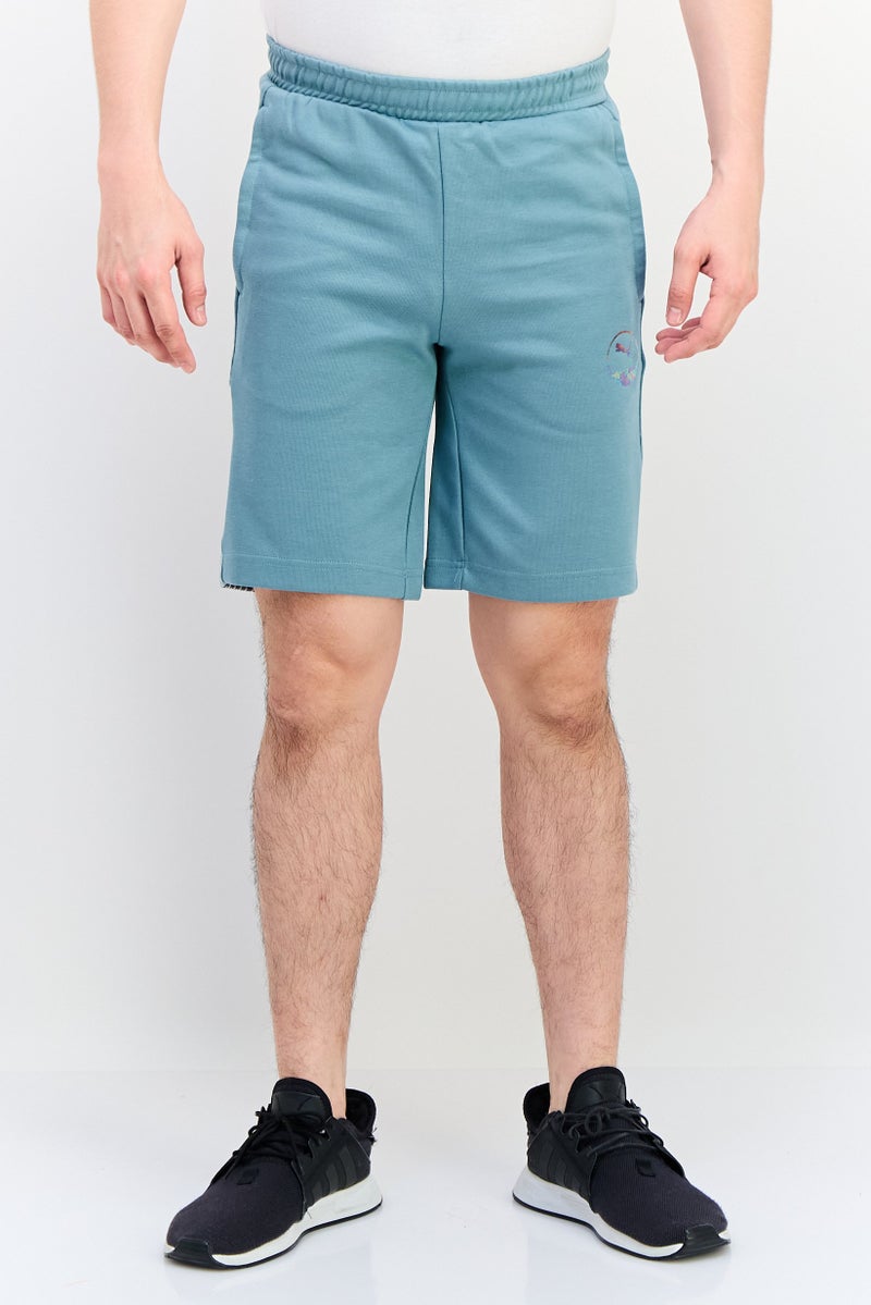 PUMA Men Sportswear Fit Brand Logo Outdoor Shorts, Mint Green - Image 1