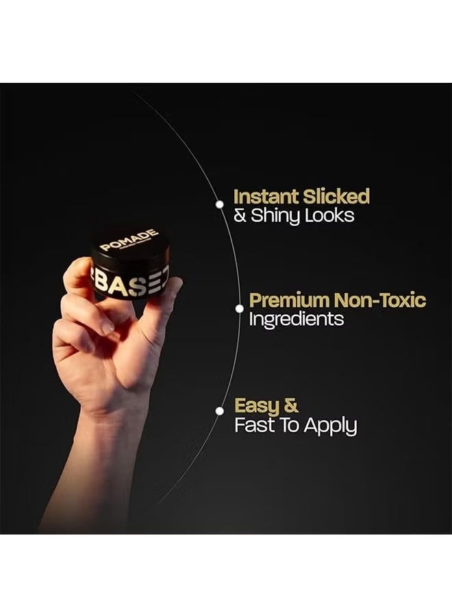 Based Quality Hair Care Pomade for Men with Medium Hold Natural Shine and Fragrance, Easy to Apply and Excellent for All Hair Types Moisturizing and Nutr Pomade - Image 2