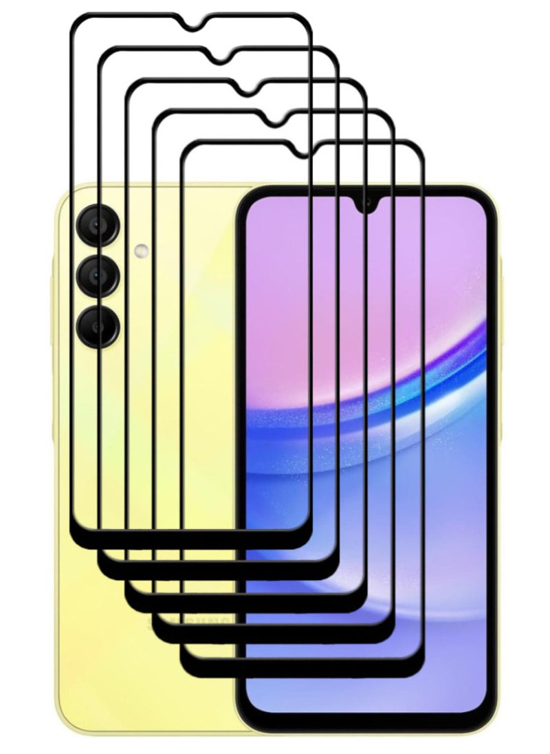 ACLIX 5 Pieces Antistatic ESD Dustproof Premium Quality High Definition Tempered Glass Screen Protector Designed For Samsung Galaxy A15 - Image 1