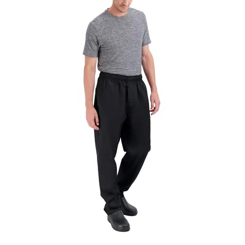 Happy Chef Poly Cotton Print Baggy Pants (Black, Large) - Image 2