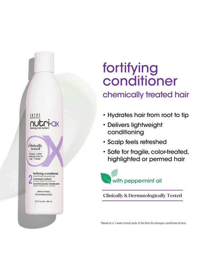 Nutri-Ox Fortifying Conditioner For Thicker Fullerlooking Hair Color Treated Hair Peppermint Clinically & Dermatologically Tested Colorsafe 33.8 Fl Oz - Image 2