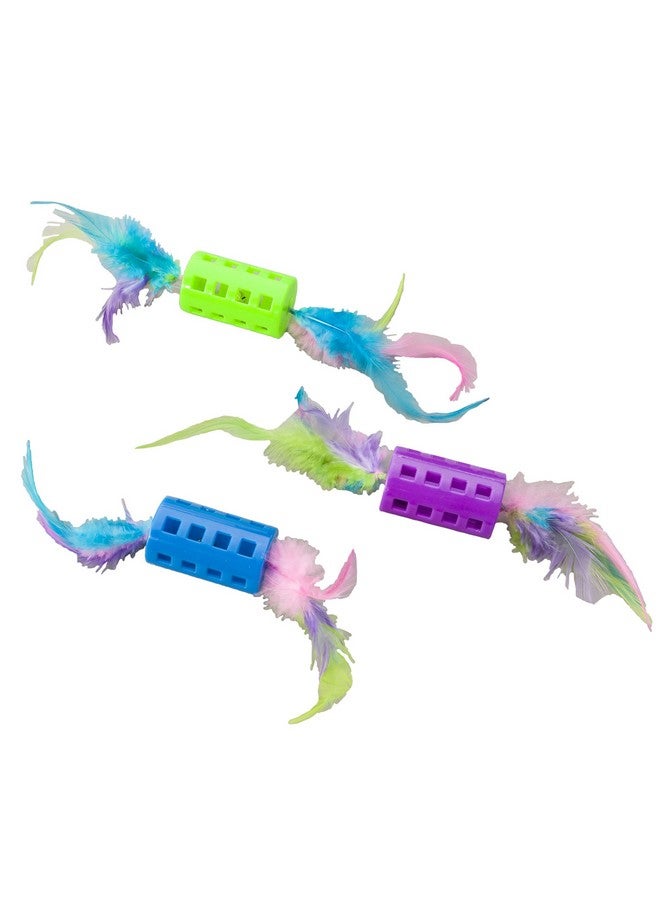 SPOT Ethical Pets Jingle Tube Tie Dye Cat Toy, 7", Assorted (52044)