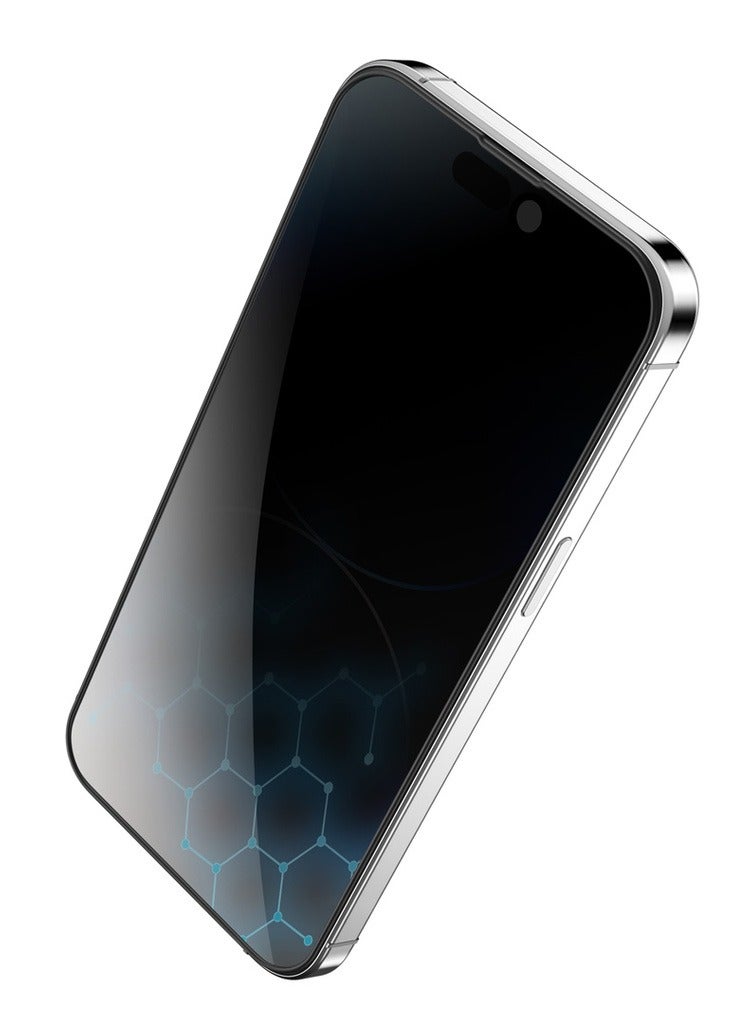 Green Lion 9H Steve Matte Privacy Anti-Peeping Dull Glass for iPhone 15 Pro Max - Black - Image 2