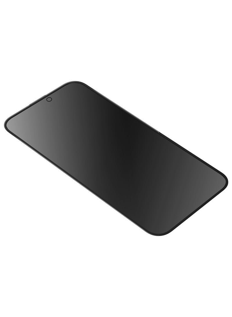 Green Lion 9H Steve Matte Privacy Anti-Peeping Dull Glass for iPhone 15 Pro Max - Black - Image 3
