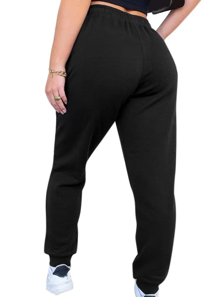 Loquat بنطلون رياضي نسائي جديد بلون سادة سميك كاجوال - Image 3