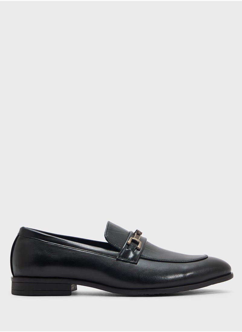 Robert Wood Textured Apron Trim Detail Formal Slip Ons  - Image 1