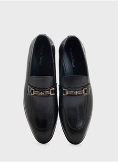 Robert Wood Textured Apron Trim Detail Formal Slip Ons  - Image 4