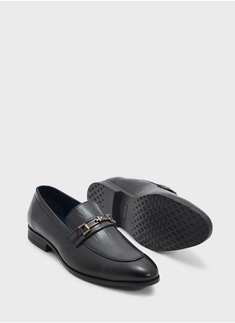 Robert Wood Textured Apron Trim Detail Formal Slip Ons  - Image 3