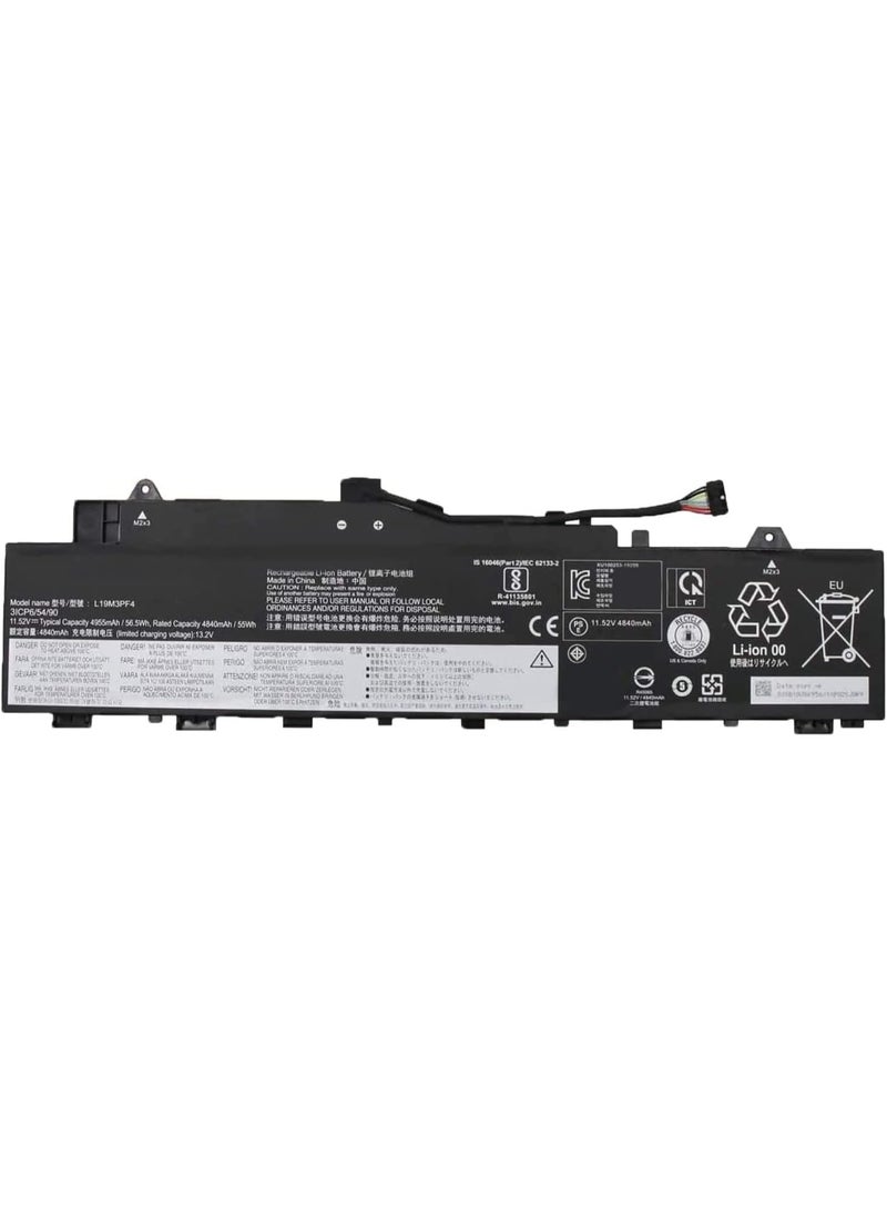 Terabyte L19M3PF4 L19M3PF3 11.52V 56.5Wh Compatible Battery Replacement for Lenovo ideapad 5-14IIL05 81YH 5-14ARE05 81YM Series 5B10W86936 SB10W86953 L19L3PF7 5B10 0W869 43 5B10W86939 L19C3PF3 - Image 1