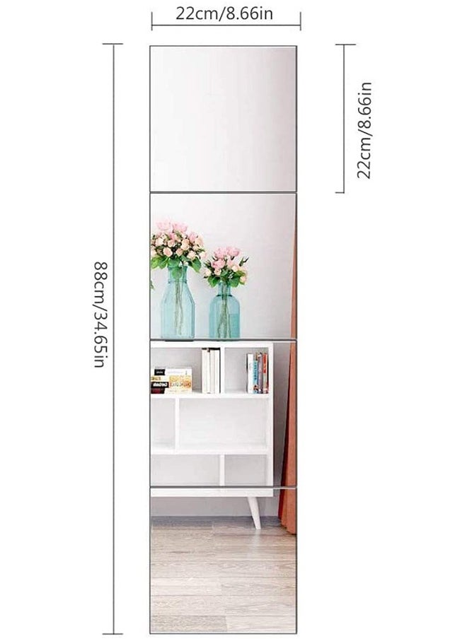 Generic Full-Length Mirror Hd Glass Mirror Frameless Splicing Mirror Bedroom Wall-Mounted Bathroom Mirror, Dressing Table Mirror, Student Dormitory Full-Length Mirror Decoration  - Image 5