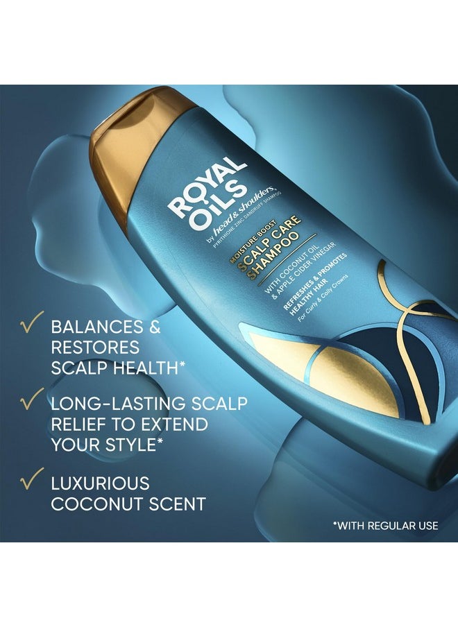 Head & Shoulders Head & Shoulders Royal Oils Dandruff Shampoo and Conditioner Set, Coconut Oil & Apple Cider Vinegar, Moisture Renewal, Scalp Relief, Curly & Coily Hair, Anti Dandruff, 31.4 Fl Oz Each, 2 Pack  - Image 2