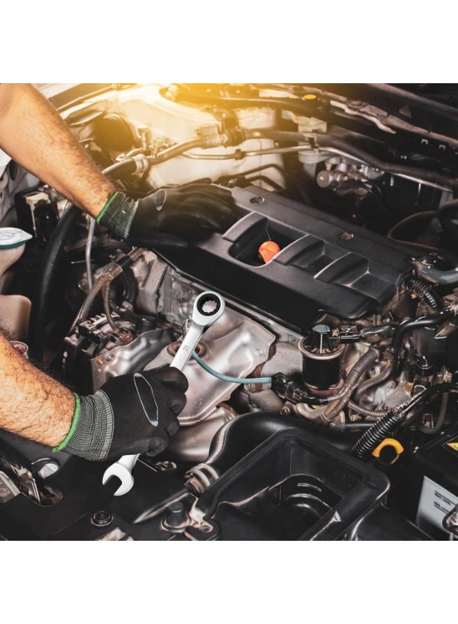 SORAKO Ratchet Spanner 21 mm, Combination Spanner Fixed Head Ratchet Spanner Combination Wrench - Image 5