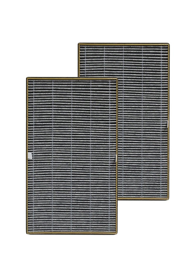 PUREBURG فلاتر هيبا بديلة من بيوربيرغ متوافقة مع جهاز تنقية الهواء Euhomy AP-01، فلتر كربون نشط 2 في 1 لتنقية الهواء من الغبار والمركبات العضوية المتطايرة والروائح والجسيمات الدقيقة PM2.5 والدخان، عبوة من قطعتين - Image 1