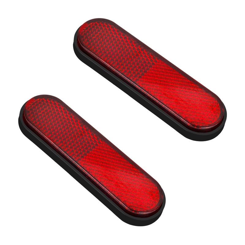 NTHREEAUTO Red Reflectors Motorcycle Safety Reflector Reflective Sticker Universal Compatible with Bicycle Bike Trailer Cars Trucks Boat ATV Dirt Bike Driveway