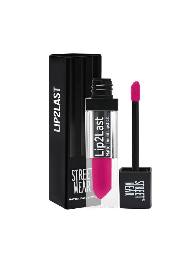 Street Wear Lip2Last Matte Liquid Lipstick Chic Crush (Red) 5 Ml Transferproof Smudgeproof Mask Friendly Nondrying Formula Enriched With Vitamin E Lasts Am To Pm! - Image 1