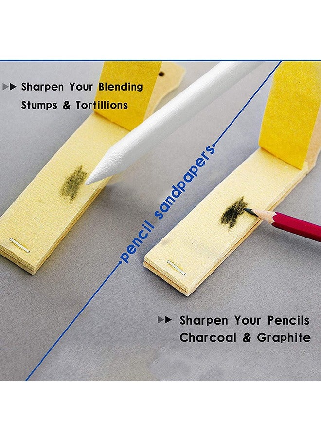 LENND - 13 PCS Blending Stumps and Tortillions Paper Art Blenders ,with Sandpaper Pencil Sharpener Pointer for Student Artist Charcoal Sketch Drawing Tools - Image 1