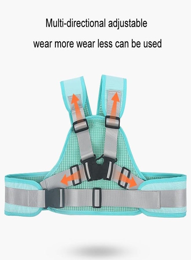 Stoyobe® Anti-Fall Breathable Child Safety Strap Kids Safety belt for two wheeler - Adjustable Kids Safety Belt, Secure Riding Harness for Toddlers, Lightweight & Comfortable Baby Support Strap (Age of use: 9 months to 12 years old) (3D Breathable Blue) - Image 5