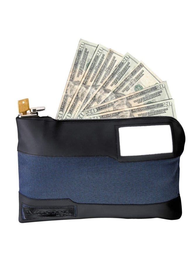 Master Lock Money Bag For Cash  With Key Lock  11-1 2 In. Long Locking Bag  7120D