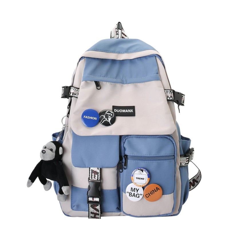 Bluejw Large Capacity Travel Backpack for Women College Students Junior High High School; Zipper Closure Shoulder Bag for Leisure Days - Image 2