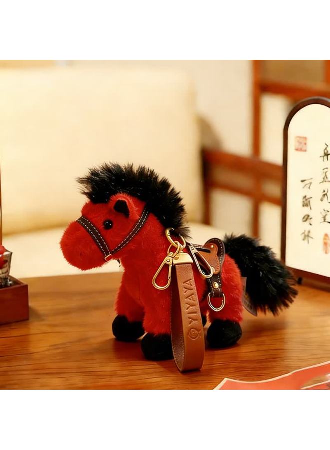 Weltston Year Of The Horse Mascot Plush Toy Zodiac Horse Doll New Year Gift Keychain - Image 4