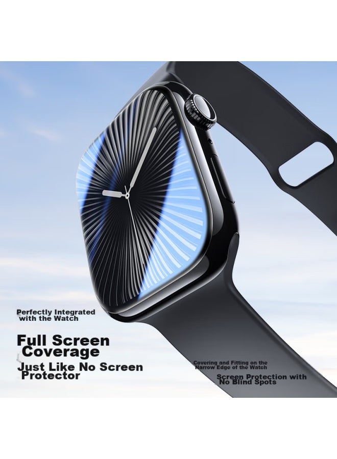 Smartdevil Screen Protector For Apple Watch Series 10, 42mm Full Coverage, Automatic Positioning, Shockproof, Anti-fingerprint, Non-tempered Glass, 2-pack - Image 5