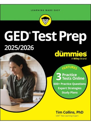 GED Test Prep 2025/2026 For Dummies: Book + 3 Practice Tests Online - pzsku/ZC7CCDEA7B5D1BA6CC524Z/45/1749823413/eaee3251-c1aa-4afb-9794-1e1ebdf2a42a