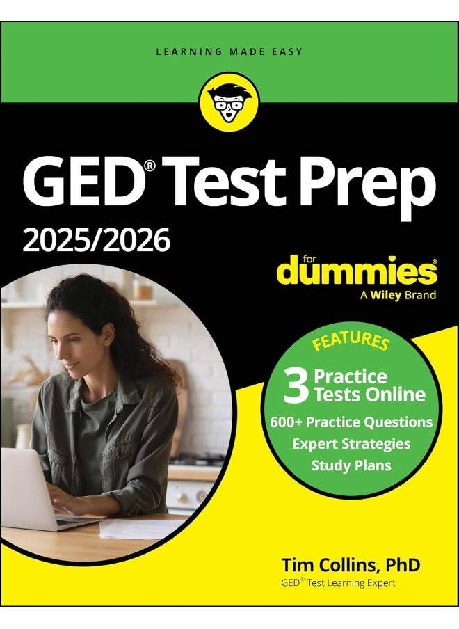 GED Test Prep 2025/2026 For Dummies: Book + 3 Practice Tests Online  - Image 1